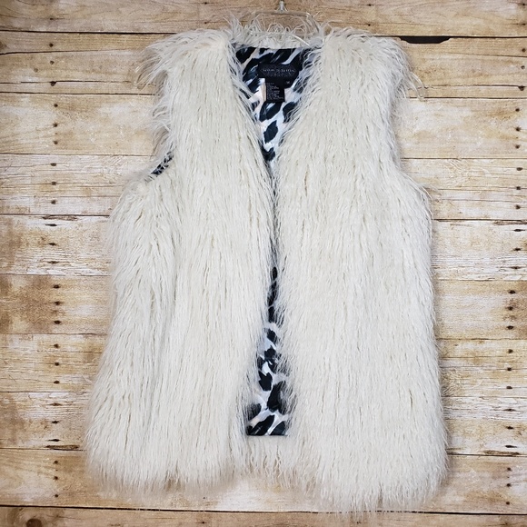 Live a Little Jackets & Blazers - Live A Little Faux White Fur Vest Size M